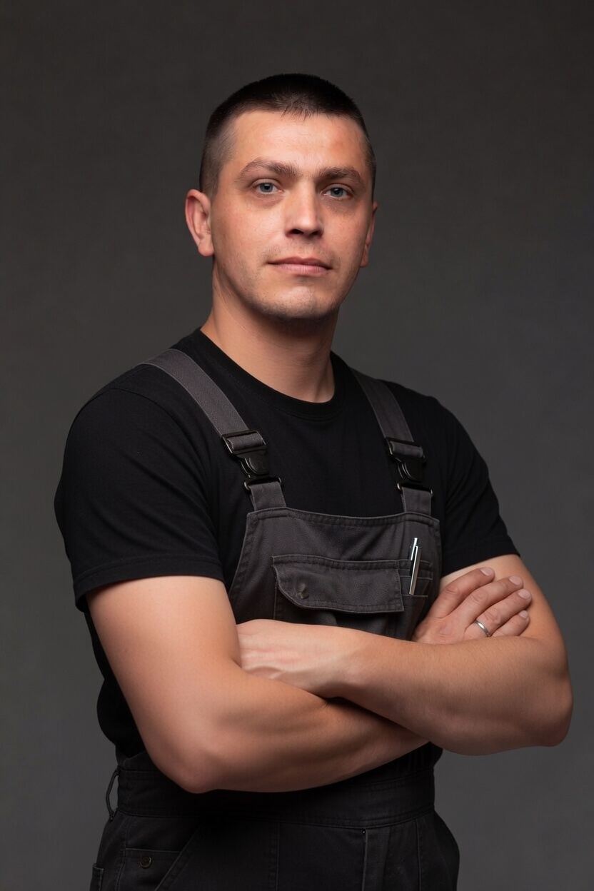 Хобзей Юрій у робочому спецодязі